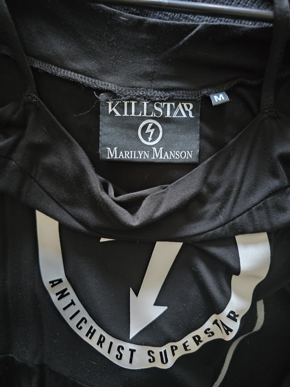 Killstar Black Marilyn Manson Graphic Slip Dress with White Print - Picture 4 of 4